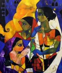Abrar Ahmed, 30 x 36 Inch, Oil on Canvas, Figurative Painting, AC-AA-160